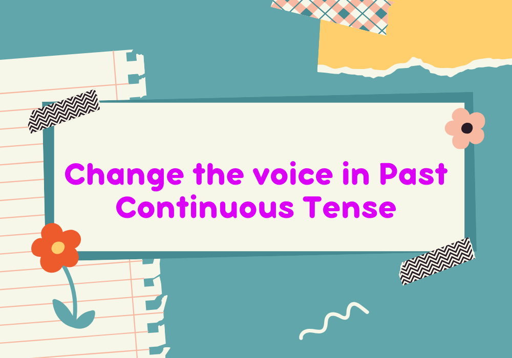 You are currently viewing Change the voice in Past Continuous Tense